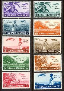 talianske Somálsko 1936 ** letecké komplet mi. 233-242