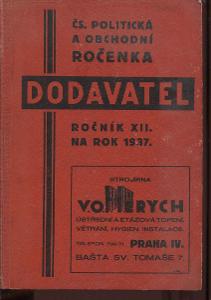 Dodavatel. Čs. politická a obchodní ročenka na rok 1937