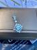 Diamantový Náhrdelník modrý S925 diamant moissanit moissanite 1 ct. - Šperky