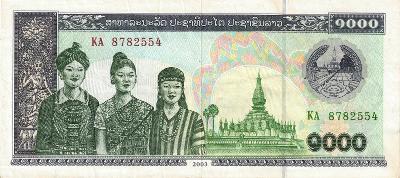 Laos 1000 Kip 2003 serie KA