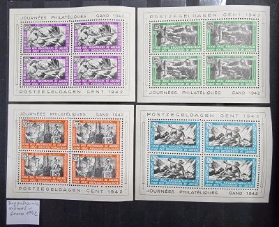 **Belgie,  přiležitostní bloky Dny poštovních známek Gent 1942