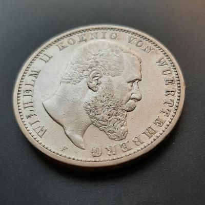 Stříbrná 5 marka 1901 mincovna F, TOP