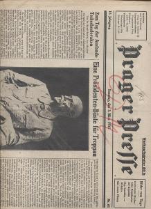 Prager Presse (noviny, březen 1935, 1. republika, text ně