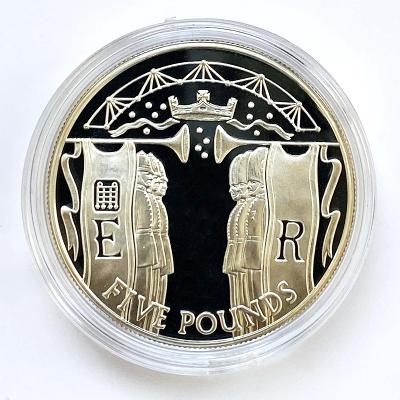 Stříbrných 5 Liber – 50. výročí korunovace Alžběty II. 2002 PP