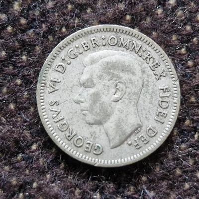 6 pence 1951 Austrálie Ag