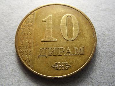 Tádžikistán - 10 DIRAM z roku 2011 (20,5 mm)