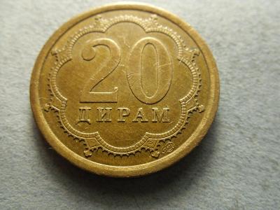 Tádžikistán - 20 DIRAM z roku 2006 (18,5 mm)