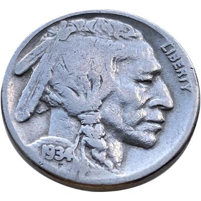 USA 5 Cent Indián - Bizon 1934