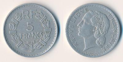 Francie 5 franků 1948