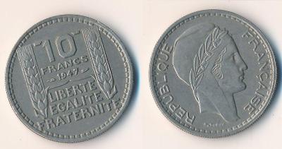 Francie 10 franků 1947