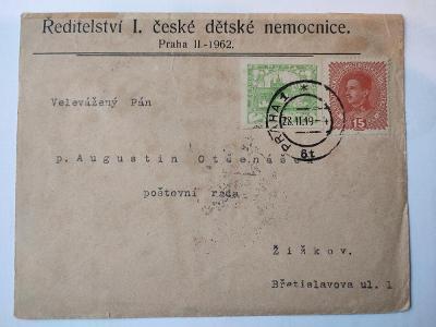Dopis frank. zmieš. rak./čs frank. Hradčany x Karol , Praha 28.2.1919