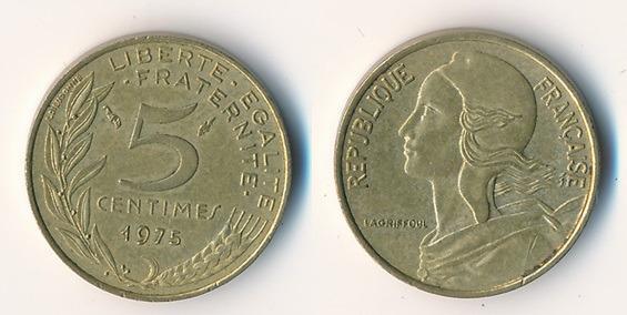 Francie 5 centime 1975