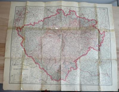 Mapa - Království české - Měřítko 1:560 000 - Zpraco