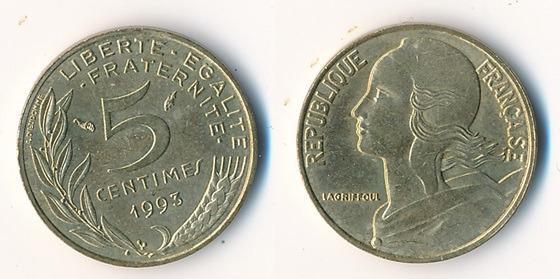 Francie 5 centimes 1993