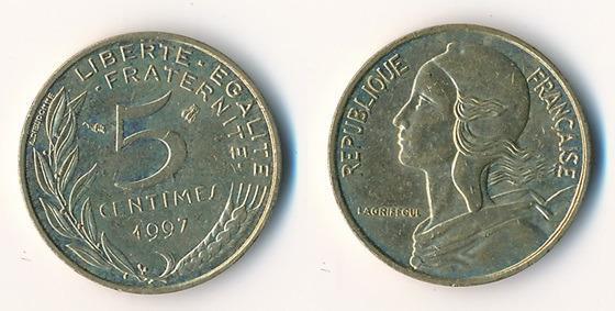 Francie 5 centimes 1997