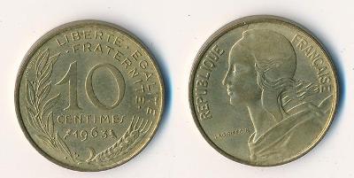 Francie 10 centimes 1963
