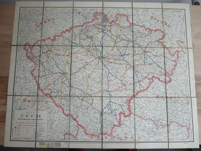 Mapa - Čechy - Automapa - Měřítko 1:560 000