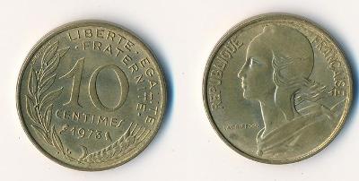 Francie 10 centimes 1973
