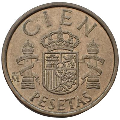 Španělsko 100 peset 1986