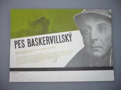 Pes baskervillský (filmový plakát, papírová fotoska, s