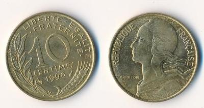 Francie 10 centimes 1990