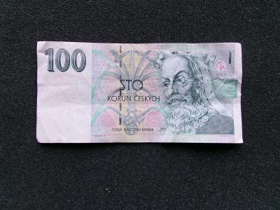 Bankovka Česká republika sto 100 Kč korun série H 79  úzký proužek 