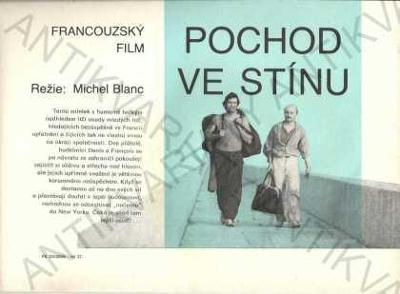 Pochod ve stínu film plakát A4 1984 Michel Blanc