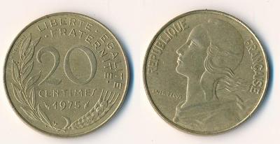 Francie 20 centimes 1975