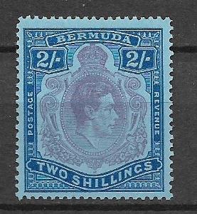 Britská kolonie Bermuda Two Shillings MH*