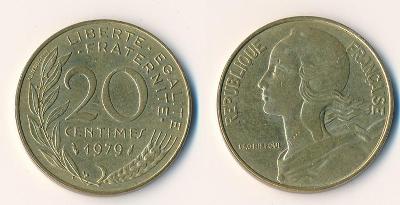 Francie 20 centimes 1979