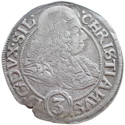 3 Krejcar 1669 Christian - Volavské knížectví