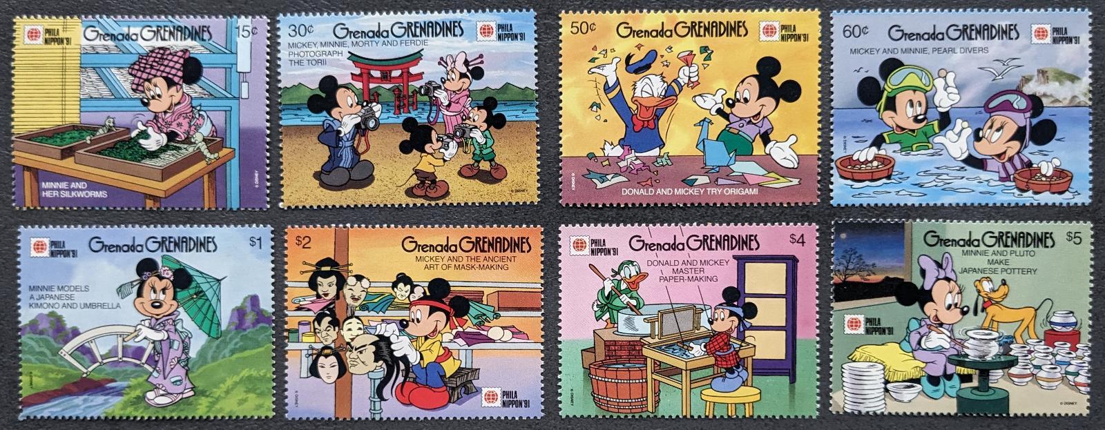 Disney Grenadines detské, kompletná séria 8ks známok - Známky