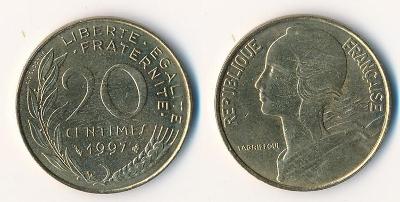 Francie 20 centimes 1997