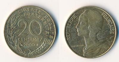 Francie 20 centimes 2000