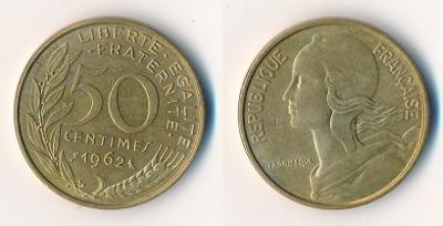 Francie 50 centimes 1962