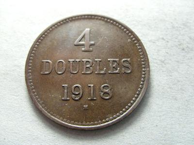 BAILIWICK OF Guernsey : 4 Doubles z roku 1918 (26,4 mm) 
