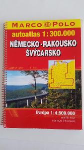 autoatlas Marco Polo Německo Rakousko Švýcarsko