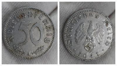 💢 Stará mince - 50 Pfennig 1941 - Německo / 130 💢