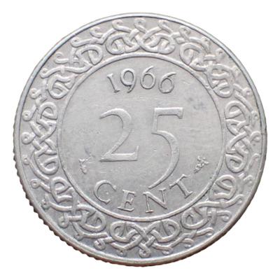 Surinam 25 cent 1966
