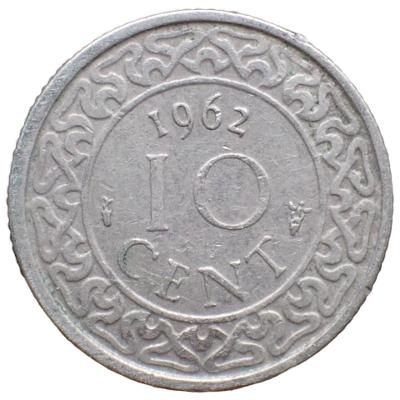Surinam 10 cent 1962