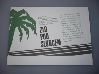 Zlo pod sluncem (filmový plakát, A.Christie,  papírová f