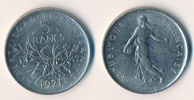 Francie 5 franků 1971
