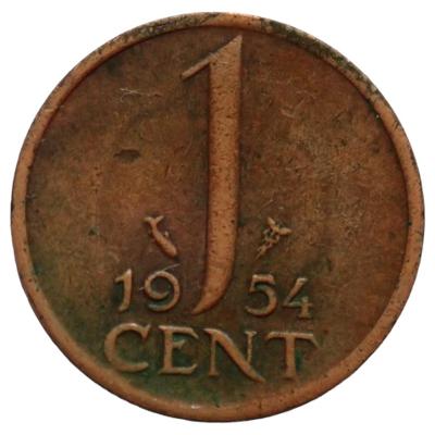 Nizozemsko 1 cent 1954