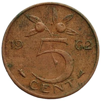 Nizozemsko 5 cent 1962