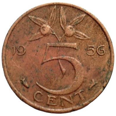 Nizozemsko 5 cent 1956