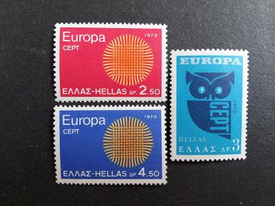 ŘECKO/HELLAS - 1970 - Kompletní řada - Čisté ** Mi.1040-42 EUROPA CEPT