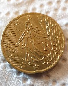 20 eurocent Francúzsko, rok 1999, zberateľská minca