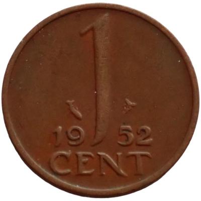 Nizozemsko 1 cent 1952