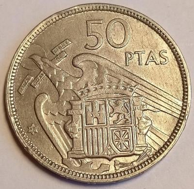 Mince 50 peseta 1957 Španělsko