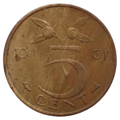 Nizozemsko 5 Cent 1961